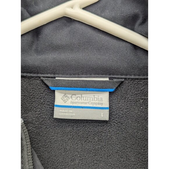 Columbia Ballistic Fleece Omnishield Jacket Mens LG Full Zip Outdoor Hiking Blk - Picture 11 of 13